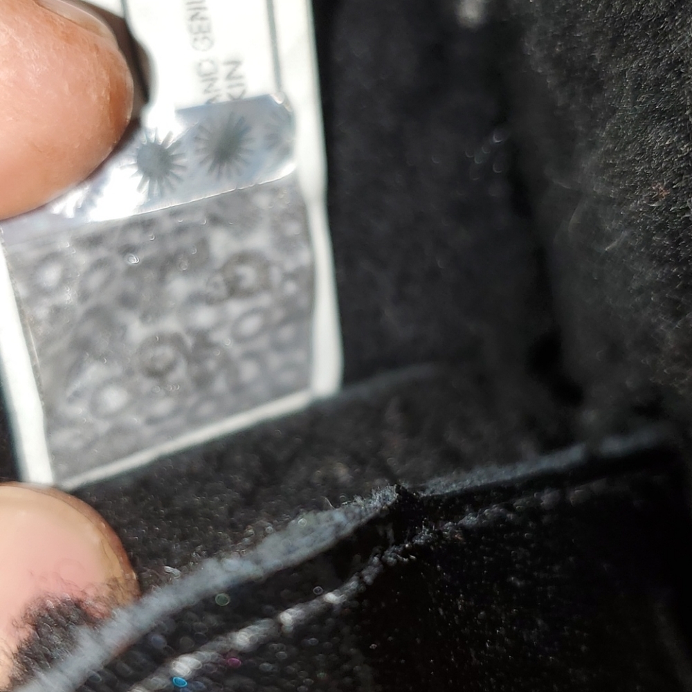 UGG S. 5 Black Leather & Blue Glitter Sides - Picture 15 of 16